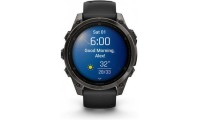 Garmin Fenix 8 Titanium 47mm Αδιάβροχο Smartwatch με Παλμογράφο (Sapphire, Carbon Grey Dlc Titanium With Black/pebble Grey Silicone Band)