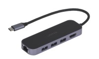 Unitek USB-C Docking Station με HDMI 4K PD Ethernet Μαύρο (D1084A)