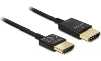 DeLock HDMI 2.0 Cable HDMI male - HDMI male 3m Μαύρο