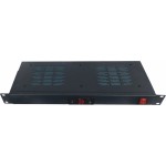 Central Cooling Panel Kit για Rack 19" με 2 Ανεμιστήρες Μαύρο