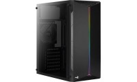 Aerocool Split Gaming Midi Tower Κουτί Υπολογιστή με Πλαϊνό Παράθυρο και RGB Φωτισμό Μαύρο