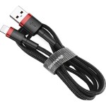 Baseus Cafule Braided USB to Lightning Cable Κόκκινο 0.5m (CALKLF-A19)