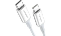 Ugreen US264 USB 2.0 Cable USB-C male - USB-C male 60W Λευκό 2m