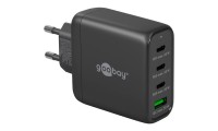 Goobay Φορτιστής Χωρίς Καλώδιο με Θύρα USB-A και 3 Θύρες USB-C 68W Λευκός (64819)