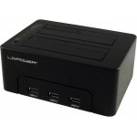 LC-Power LC-DOCK-U3-HUB Docking Station για 2 Σκληρούς Δίσκους SATA 3.5" / 2.5" με σύνδεση USB 3.0