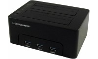 LC-Power LC-DOCK-U3-HUB Docking Station για 2 Σκληρούς Δίσκους SATA 3.5" / 2.5" με σύνδεση USB 3.0