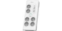 Philips Πολύπριζο 6 Θέσεων με 4 USB-A, 1 USB-C και Καλώδιο 2m Λευκό