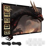 Maclean Energy Οθόνη Προβολής Projector Τοίχου με Λόγο Εικόνας 4:3 240x180cm / 120"