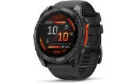 Garmin Fenix 8 Stainless Steel 51mm Αδιάβροχο Smartwatch με Παλμογράφο Slate Grey With Black Silicone Band