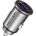 Vention Φορτιστής Αυτοκινήτου 30W με Θύρες: 2xUSB Γκρι