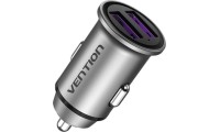 Vention Φορτιστής Αυτοκινήτου 30W με Θύρες: 2xUSB Γκρι
