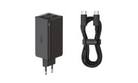 Baseus Φορτιστής GaN με 2 Θύρες USB-A και 2 Θύρες USB-C και Καλώδιο USB-C - USB-C 100W Μαύρος (P10162705112-00)