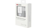 Hikvision Φορτιστής με Ενσωματωμένο Καλώδιο με Θύρα USB-C USB-C 20W Λευκός