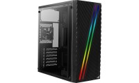 Aerocool Streak Gaming Midi Tower Κουτί Υπολογιστή με Πλαϊνό Παράθυρο και RGB Φωτισμό Μαύρο