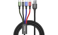 Baseus Rapid Series Braided USB to Lightning / Type-C / micro USB Cable 3.5A Πολύχρωμο 1.2m