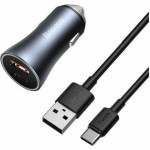 Baseus Φορτιστής Αυτοκινήτου Magic Car Charger 40W με Θύρες: 1xUSB 1xType-C Μαύρος
