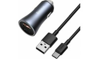 Baseus Φορτιστής Αυτοκινήτου Magic Car Charger 40W με Θύρες: 1xUSB 1xType-C Μαύρος