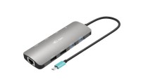 i-tec USB-C Metal Nano USB-C Docking Station με HDMI 4K PD Ethernet και σύνδεση 2 Οθονών Γκρι