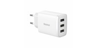 Baseus Φορτιστής Χωρίς Καλώδιο με 3 Θύρες USB-A 17W Λευκός (Compact)
