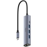 Cudy UH605 USB 3.0 Hub 5 Θυρών με σύνδεση USB-C Γκρι