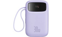 Baseus QPow 2 Power Bank 10000mAh 30W με Θύρα USB-A και Θύρα USB-C Μωβ