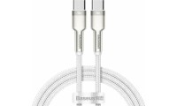 Baseus Cafule Metal Braided USB 2.0 Cable USB-C male - USB-C 100W Λευκό 1m