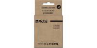 Actis Συμβατό Μελάνι Canon CLI-551Bk Black