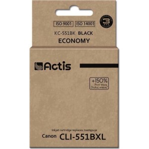 Actis Συμβατό Μελάνι Canon CLI-551Bk Black