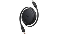 Baseus Retractable USB 2.0 Cable USB-C male - USB-C 60W Μαύρο 1m