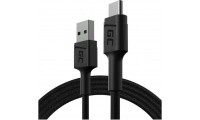 Green Cell PowerStream Braided USB 2.0 Cable USB-C male - USB-A Μαύρο 1.2m