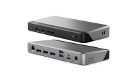 Alogic DX3 USB-C Docking Station με DisplayPort 4K PD Ethernet και σύνδεση 3 Οθονών Ασημί