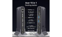 Acer USB-C Docking Station με HDMI/DisplayPort 4K PD Ethernet Γκρι