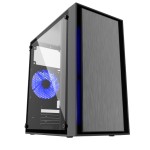 Gembird Fornax 960B Gaming Midi Tower Κουτί Υπολογιστή με Πλαϊνό Παράθυρο Blue LED Fans