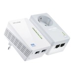 TP-LINK TL-WPA4226KIT v5 Powerline Διπλό για Ασύρματη Σύνδεση Wi‑Fi 4 με Passthrough Πρίζα και 2 Θύρες Ethernet