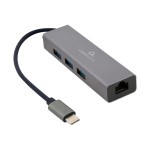 Gembird A-CMU3-LAN-01 USB 3.1 Hub 3 Θυρών με σύνδεση USB-C / Ethernet