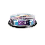 Philips Philips16x Cake 10tem Εγγράψιμα DVD-R 16x 4.7GB Cake Box 10τμχ