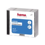 HAMA CD Box για 2 Δίσκους με Διάφανη Πρόσοψη σε Μαύρο Χρώμα 5τμχ
