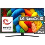 LG Smart Τηλεόραση 43" 4K UHD LED NanoCell AI NANO81 HDR (2025)