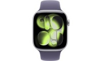 Apple Watch Series 11 Aluminium 42mm Αδιάβροχο με Παλμογράφο (Silver Aluminium Case with Purple Fog Sport Band - S/M) 