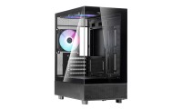 Silverstone Lucid 04 Micro Tower Κουτί Υπολογιστή με Πλαϊνό Παράθυρο και RGB Φωτισμό Μαύρο