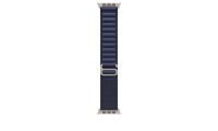 Apple 49mm Navy Alpine Loop - Large - Natural Titanium Finish