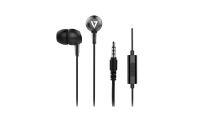 V7 HA220 Stereo Earbuds w/Inline Microphone Μαύρα