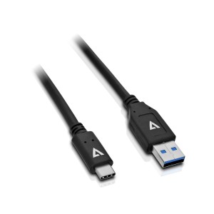 V7 USB-A TO USB-C CABLE 3.2 1M BLACK